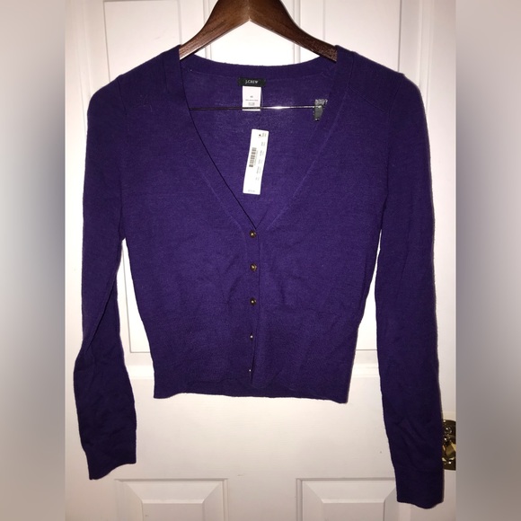 J. Crew Purple Women's Cardigan Sweater - Picture 1 of 5